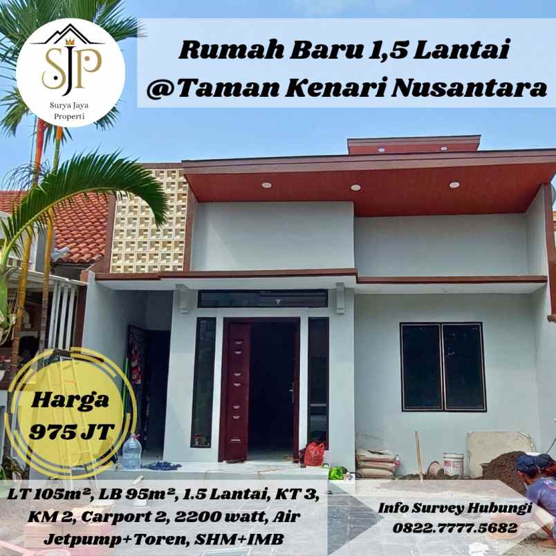 dijual rumah taman kenari nusantara cibubur