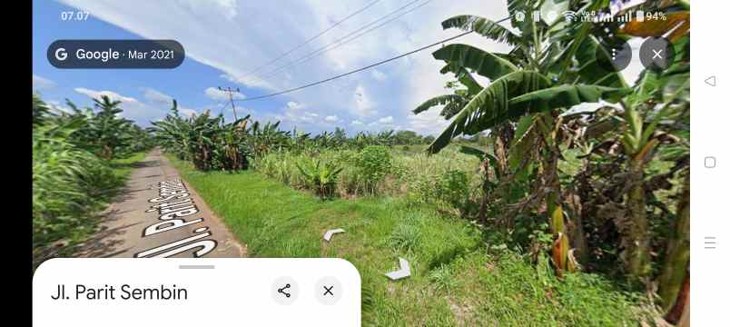 dijual tanah ayani 2 parit sembin