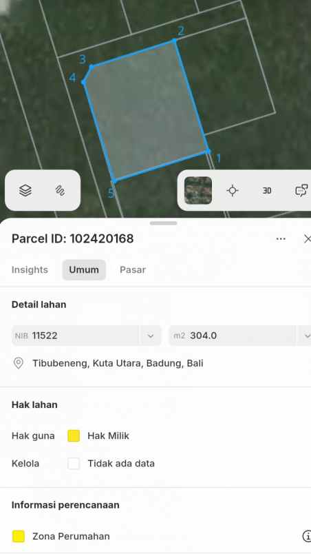 dijual tanah berawa