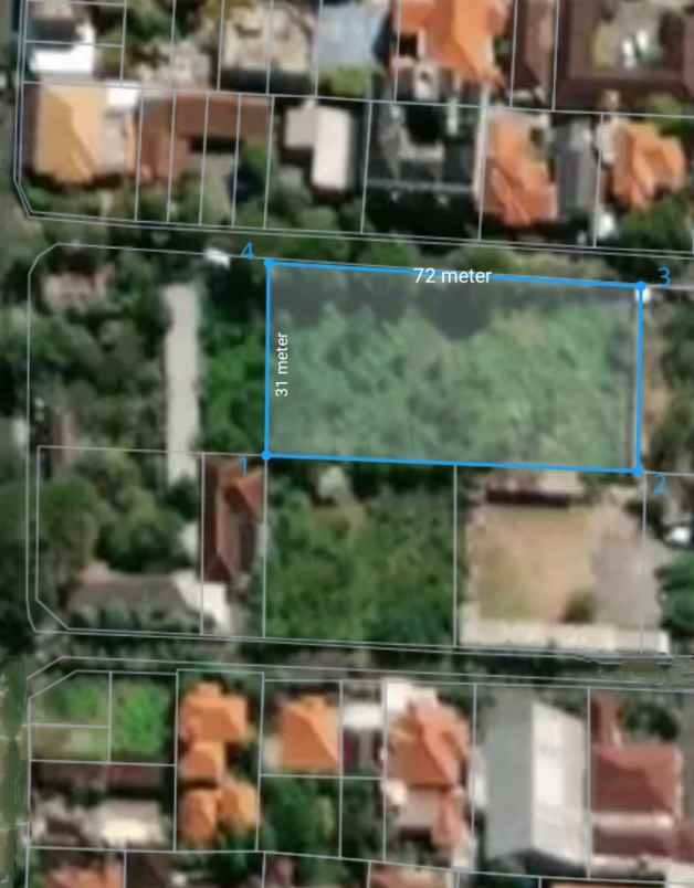 dijual tanah di jl dewi madri renon denpasar bali