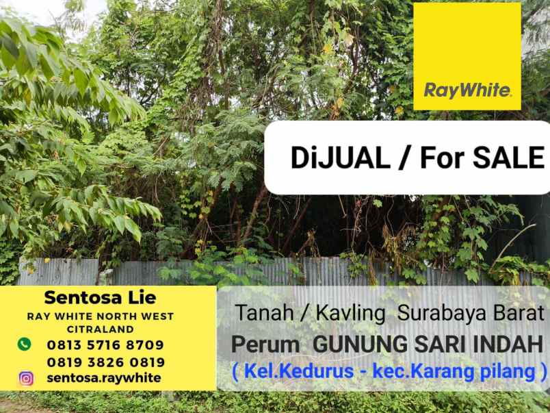 dijual tanah jalan gunung sari indah