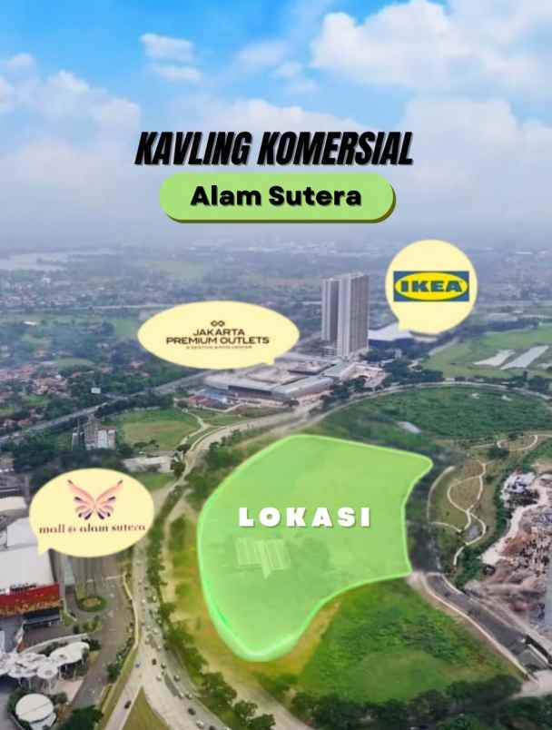 dijual tanah jalan jalur sutera