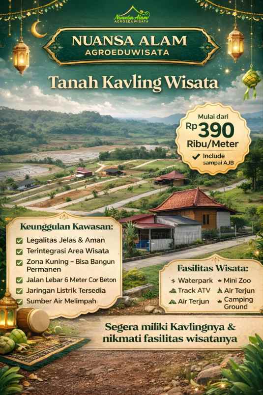 dijual tanah jalan raya transyogi
