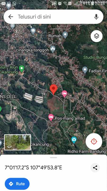 dijual tanah jalan sayang cikancung