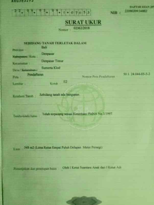 dijual tanah jl dewi madri