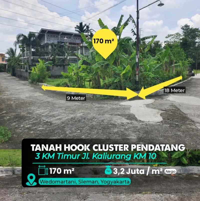 dijual tanah jl kaliurang km 10