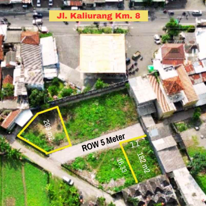 dijual tanah jl kaliurang km 8