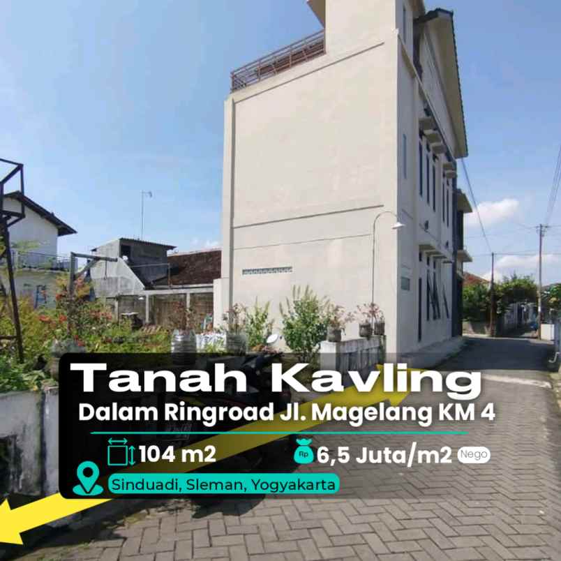dijual tanah jl magelang km 4