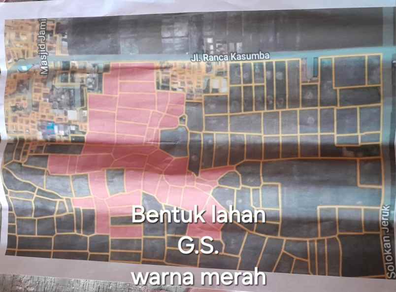 dijual tanah jln ranca kasumba bojongemas