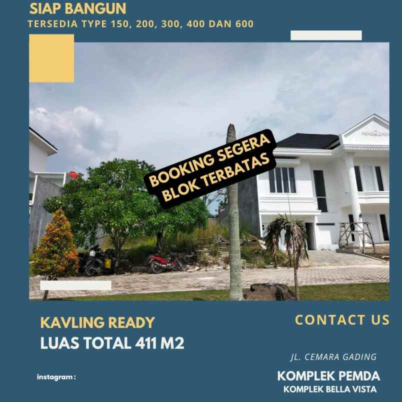 dijual tanah kavling di komplek bella vista