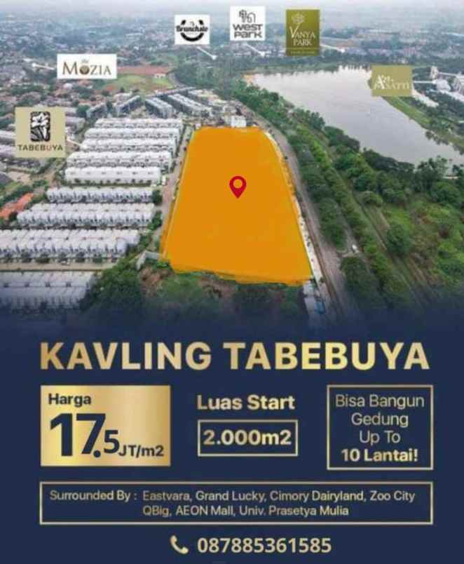 dijual tanah kavling komersial tabebuya