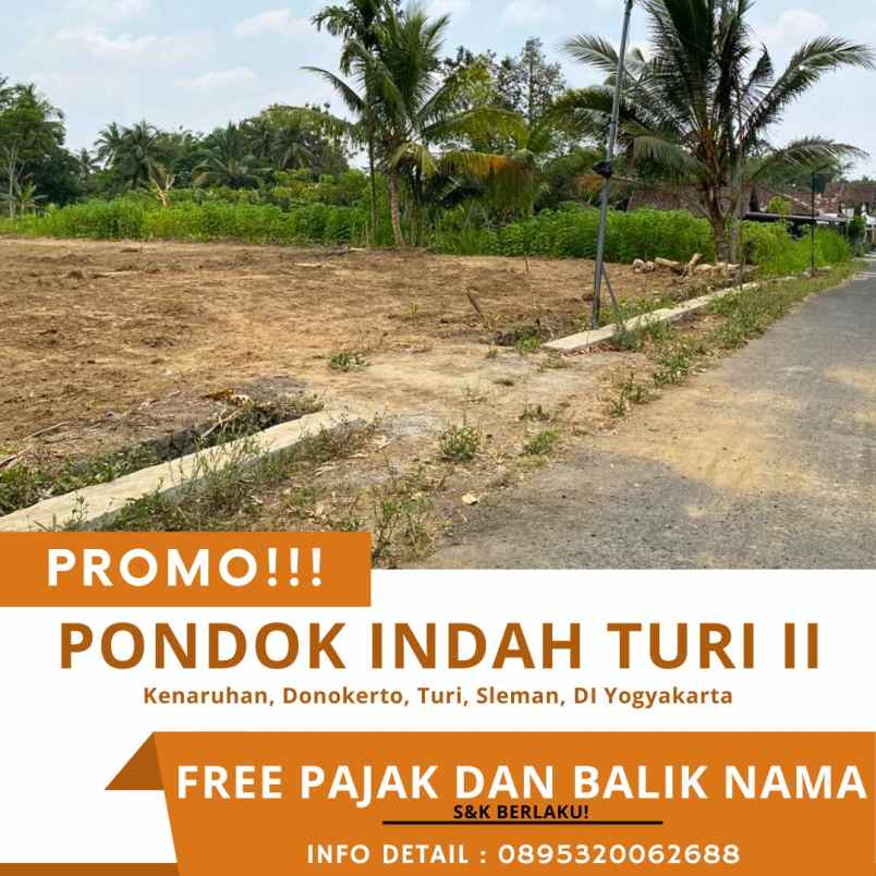 dijual tanah kenaruhan donokerto turi