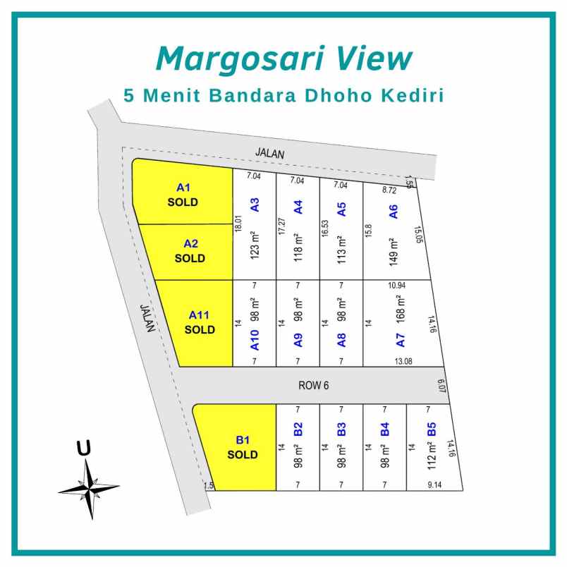 dijual tanah margosari banyakan