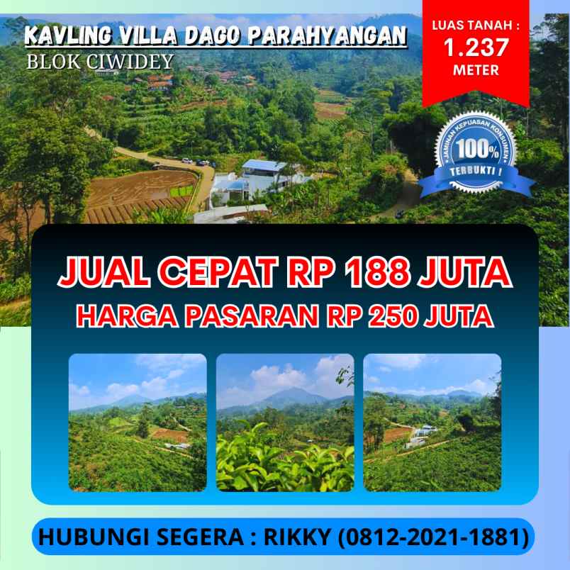 dijual tanah murah cocok untuk villa di ciwidey