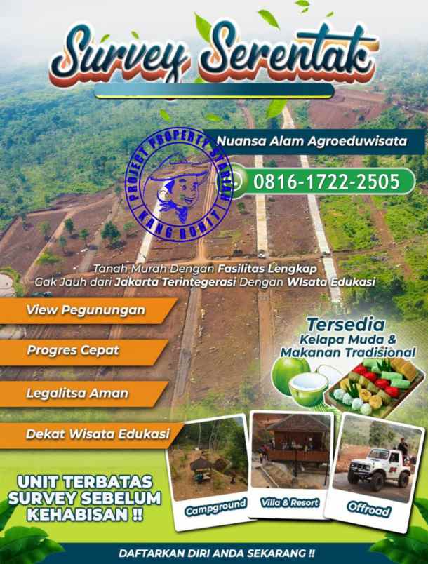 dijual tanah nuansa alam agroeduwisata