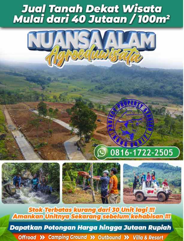 dijual tanah nuansa alam agroeduwisata