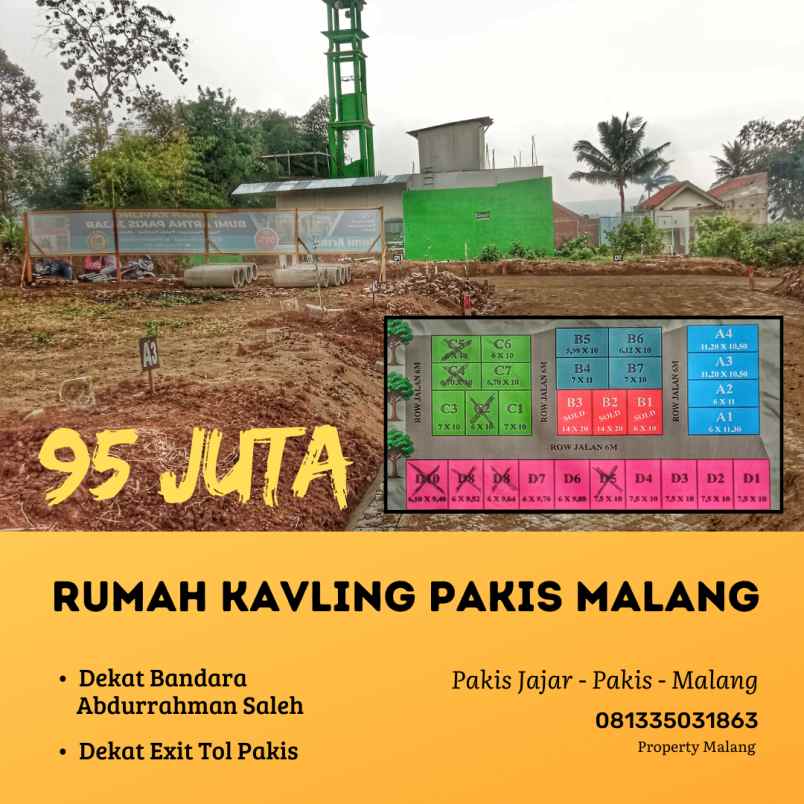 dijual tanah pakis malang