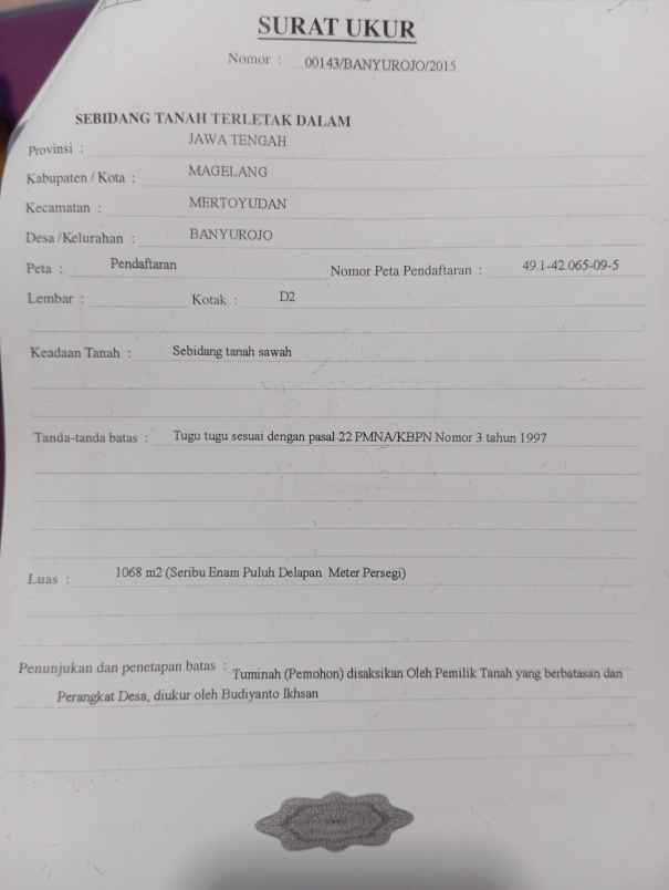 dijual tanah premium wilayah berkembang