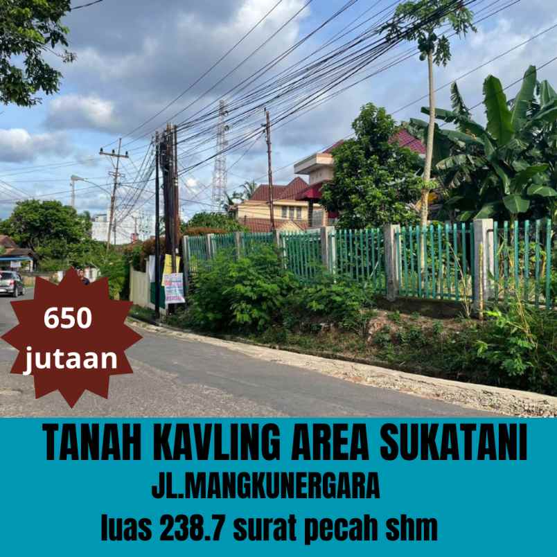 dijual tanah sukatani jl mangkunegara