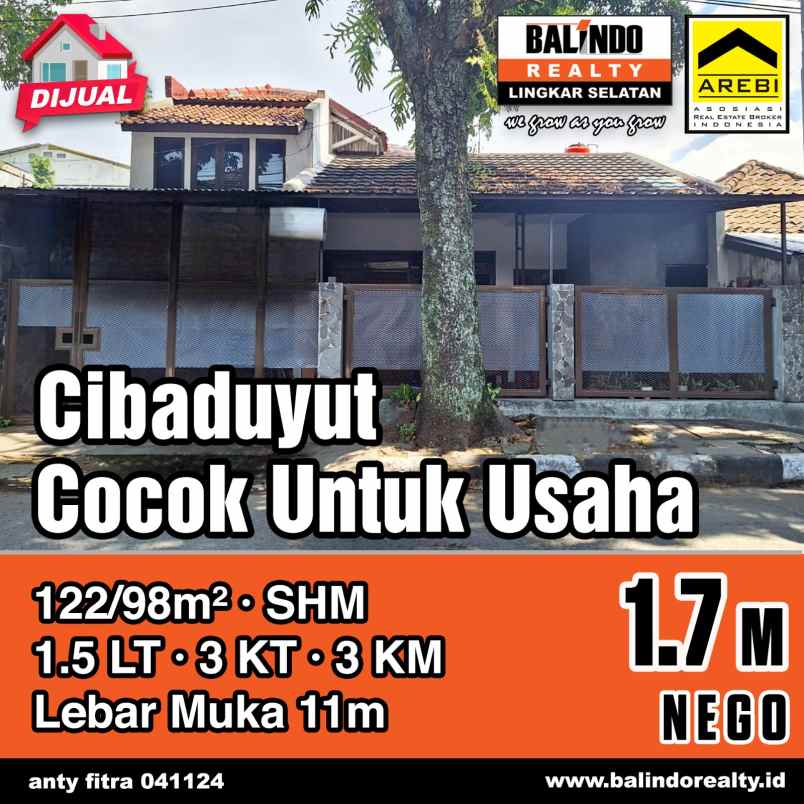 dijual villa jalan cibaduyut