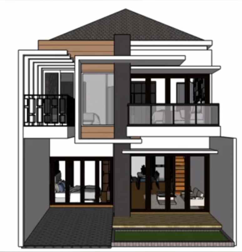 dijual villa jalan indragiri 2 kota