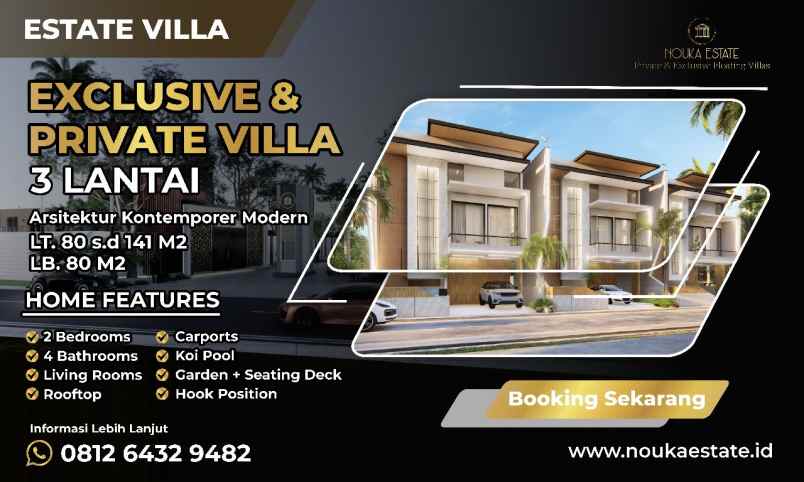 dijual villa jl kolonel masturi