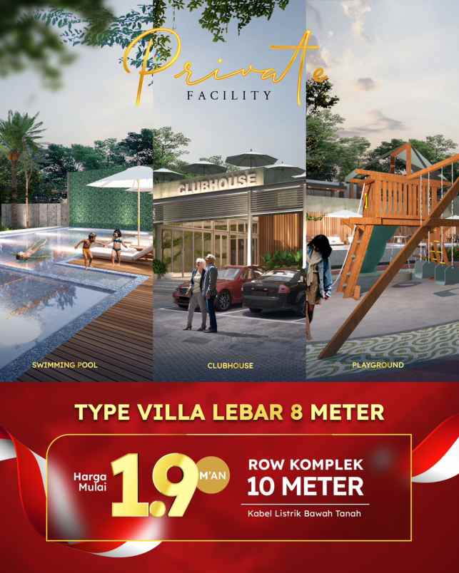 dijual villa komplek cemara park palace