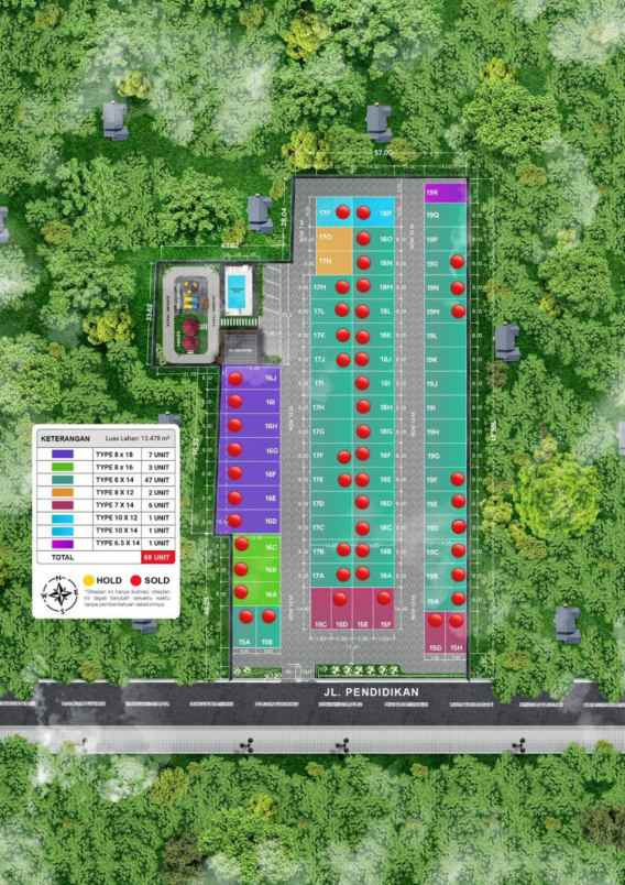 dijual villa komplek cemara park palace