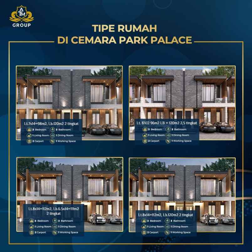 dijual villa komplek cemara park palace