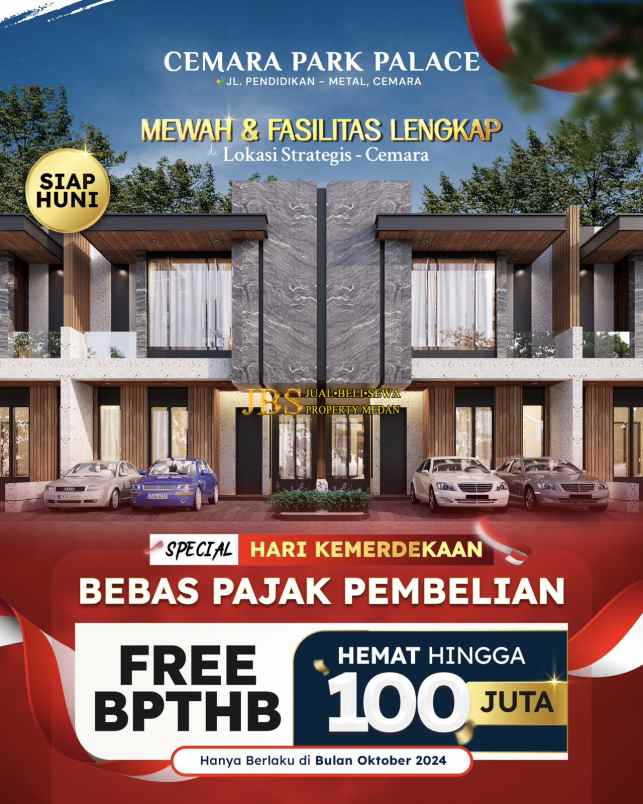 dijual villa mewah di komplek cemara park palace medan