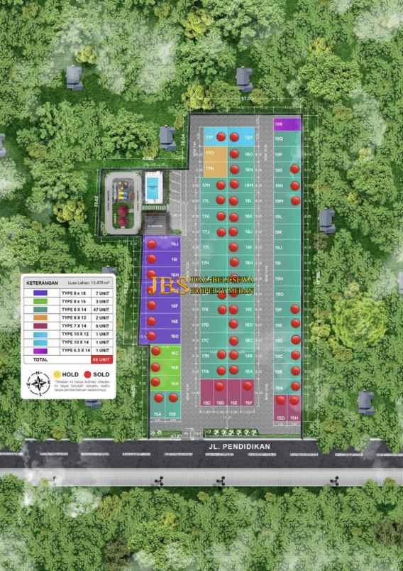 dijual villa mewah di komplek cemara park palace medan