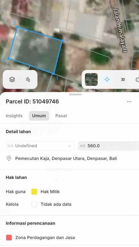 disewakan tanah buluh indah