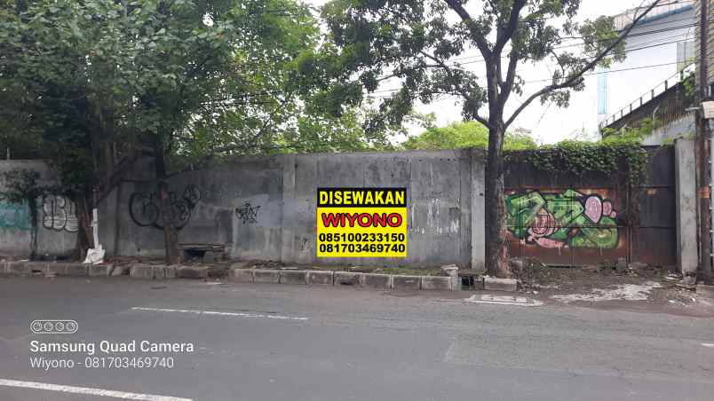 disewakan tanah jalan jemursari no 42