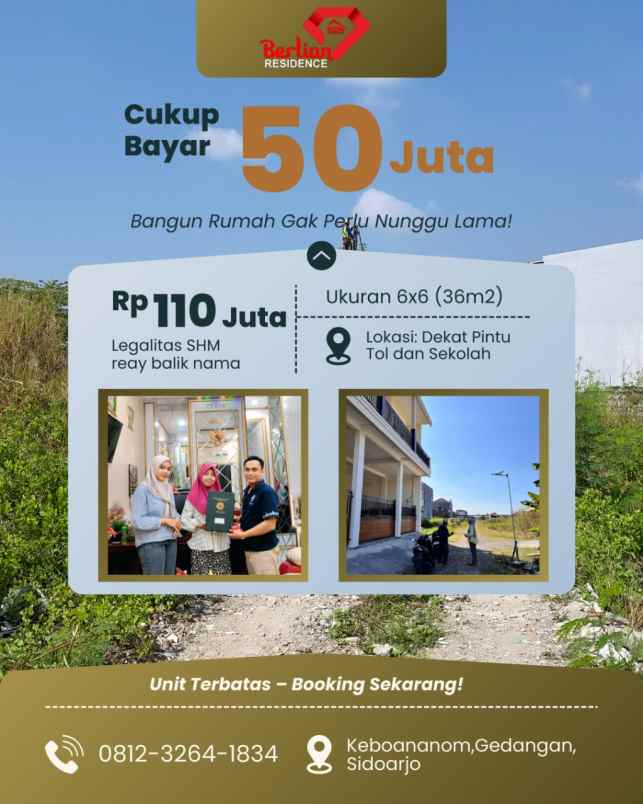 harga spesial akhir tahun tanah shm siap bangun