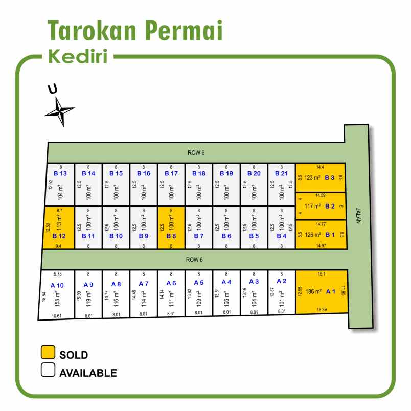 kavling kediri shm siap bangun cicilan tanpa bunga