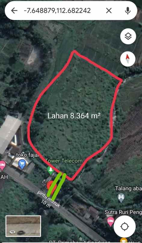 lahan nol jalan pandaan pasuruan