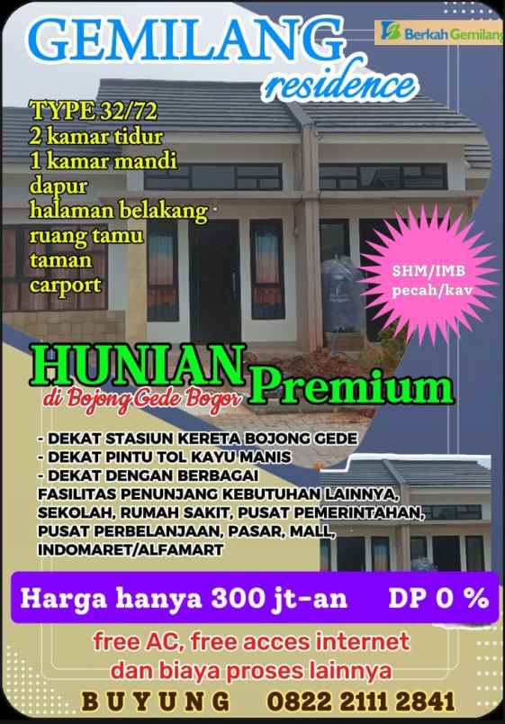 perumahan gemilang residence bojong gede bogor