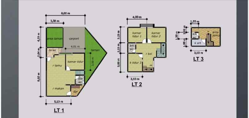 rumah 3 lantai di cisaranten arcamanik kota bandung