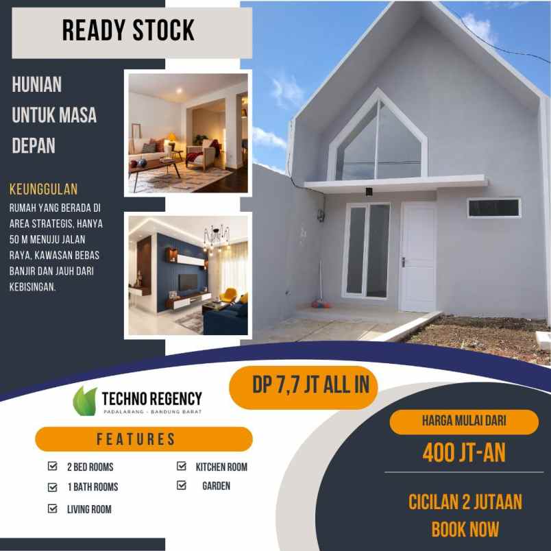 rumah baru dp 7 7 jt techno regency padalarang