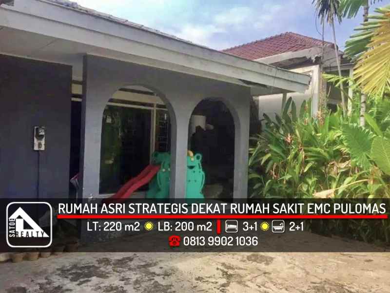 rumah dekat rumah sakit emc jl pulomas kayu putih