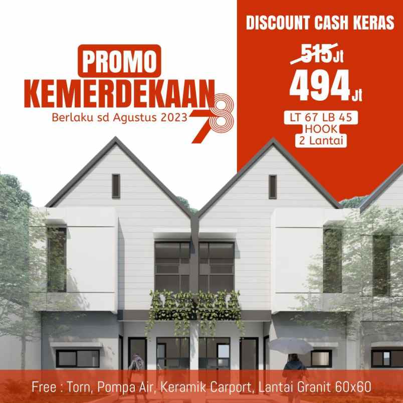 rumah dijual bekasi timur siap huni 2 lantai