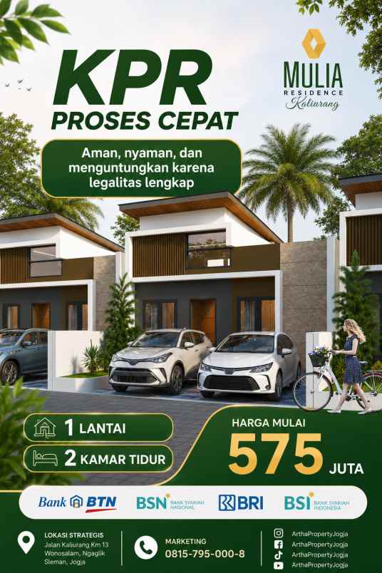 rumah dijual jogja 2 kamar uii kaliurang sleman