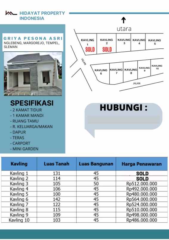 rumah harga termurah dengan tanah luas di sleman