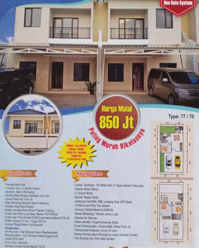 rumah jl jatiasih bekasi kota