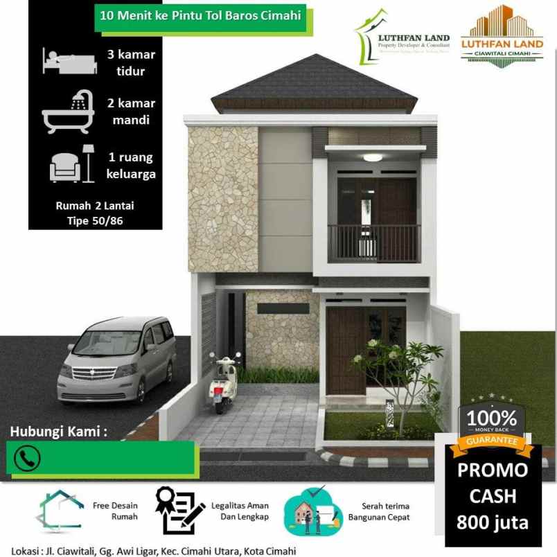 rumah jln ciawitali kota cimahi