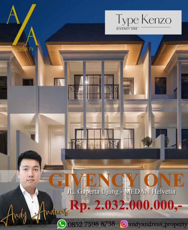 rumah mewah di givency one type kenzo wiraland