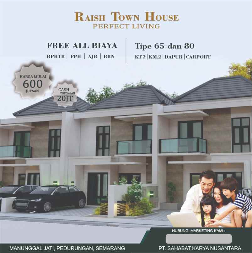 rumah mini cluster lokasi strategis