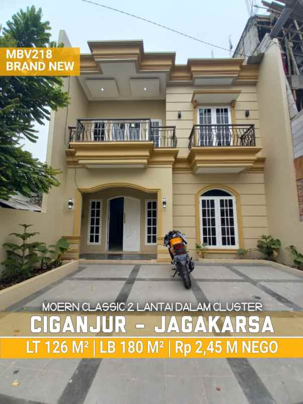 rumah modern klasik ready stok di ciganjur jagakarsa