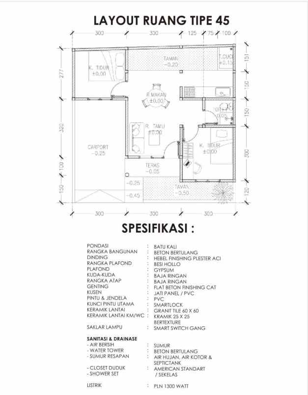 rumah murah gaya minimalis di sedayu sleman