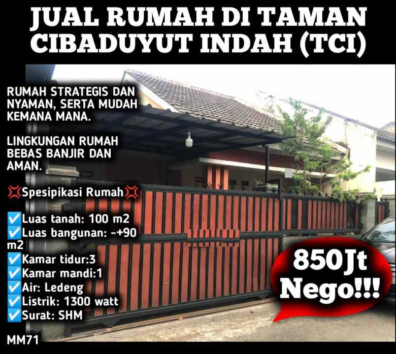 rumah murah margahayu bandung taman cibaduyut indah